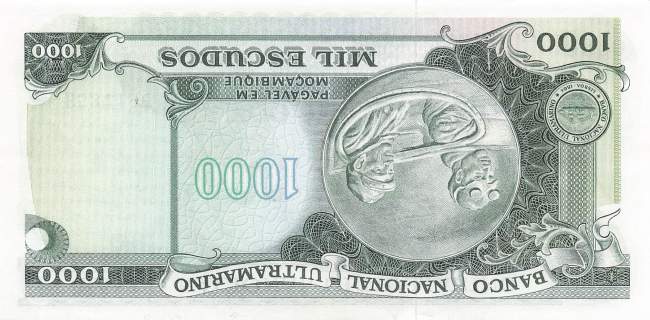 Mosambik p119 1000 Escudos 1976